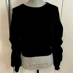 Lightweight Sweater Ruched Bell  Sleeve, Size S